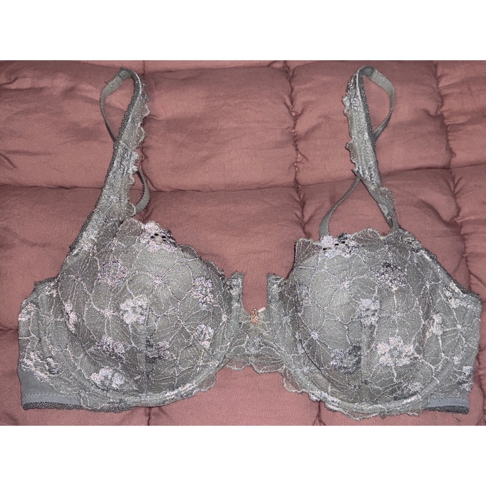 Victoria's Secret Dream Angels Light Blue Lace Bra 36D Underwire